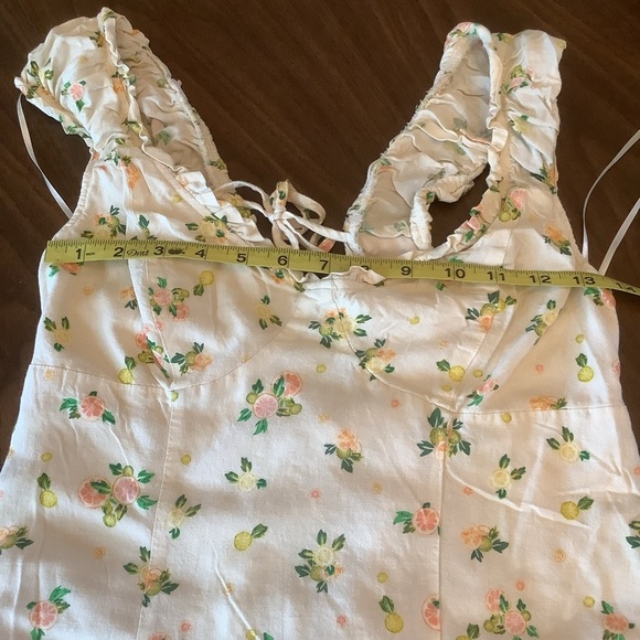 Free People Like A Lady Citrus Floral Mini Dress Size Medium - Picture 5 of 10